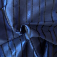 Ткань Тафта полоска (синий с черным), 1506
